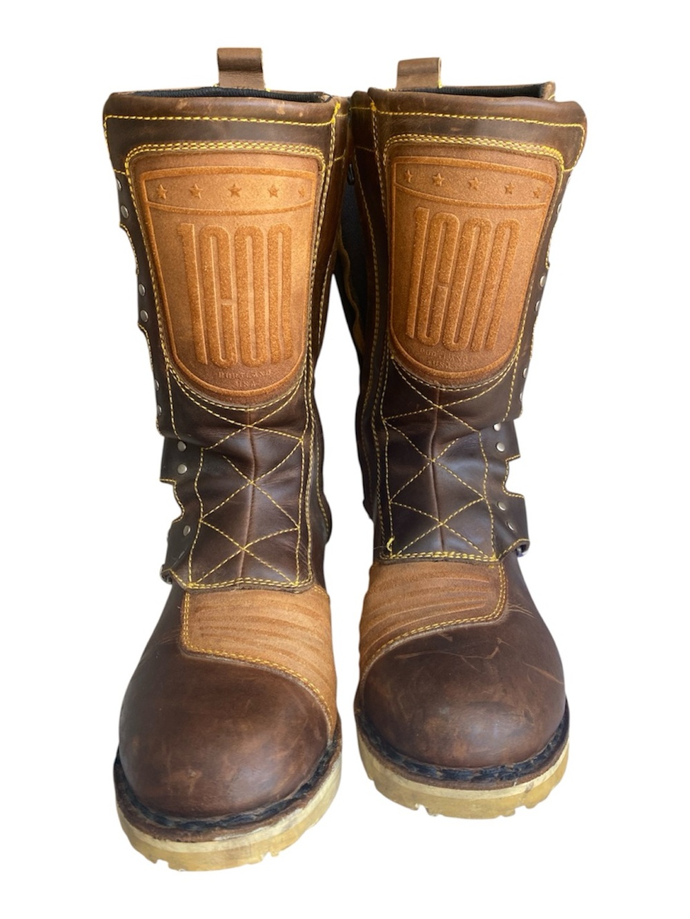 Icon 1000 Elsinore Oiled 
Brown Leather Motorcycle Boots
Buckle Rugged Biker 8.5 - Picture 4 of 17